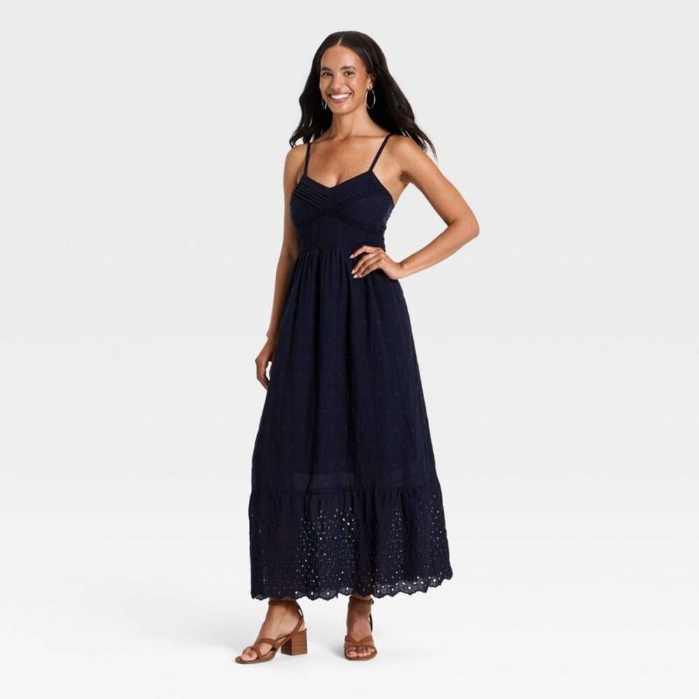 Women's Cami Midi Sundress - Universal Thread Navy Blue XS